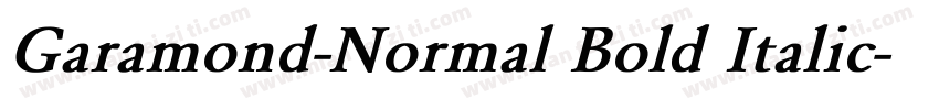 Garamond-Normal Bold Italic字体转换
